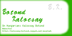 botond kalocsay business card